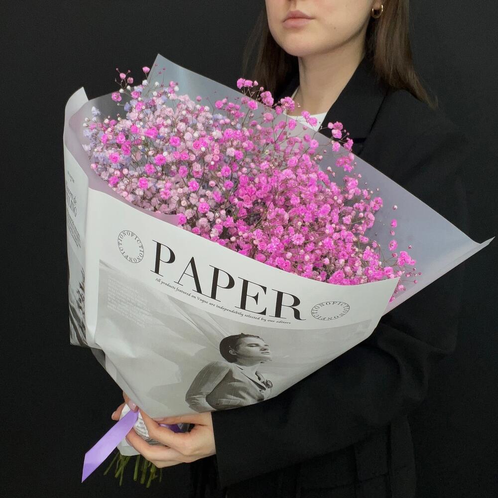 Букет из 7 гипсофил розового цвета