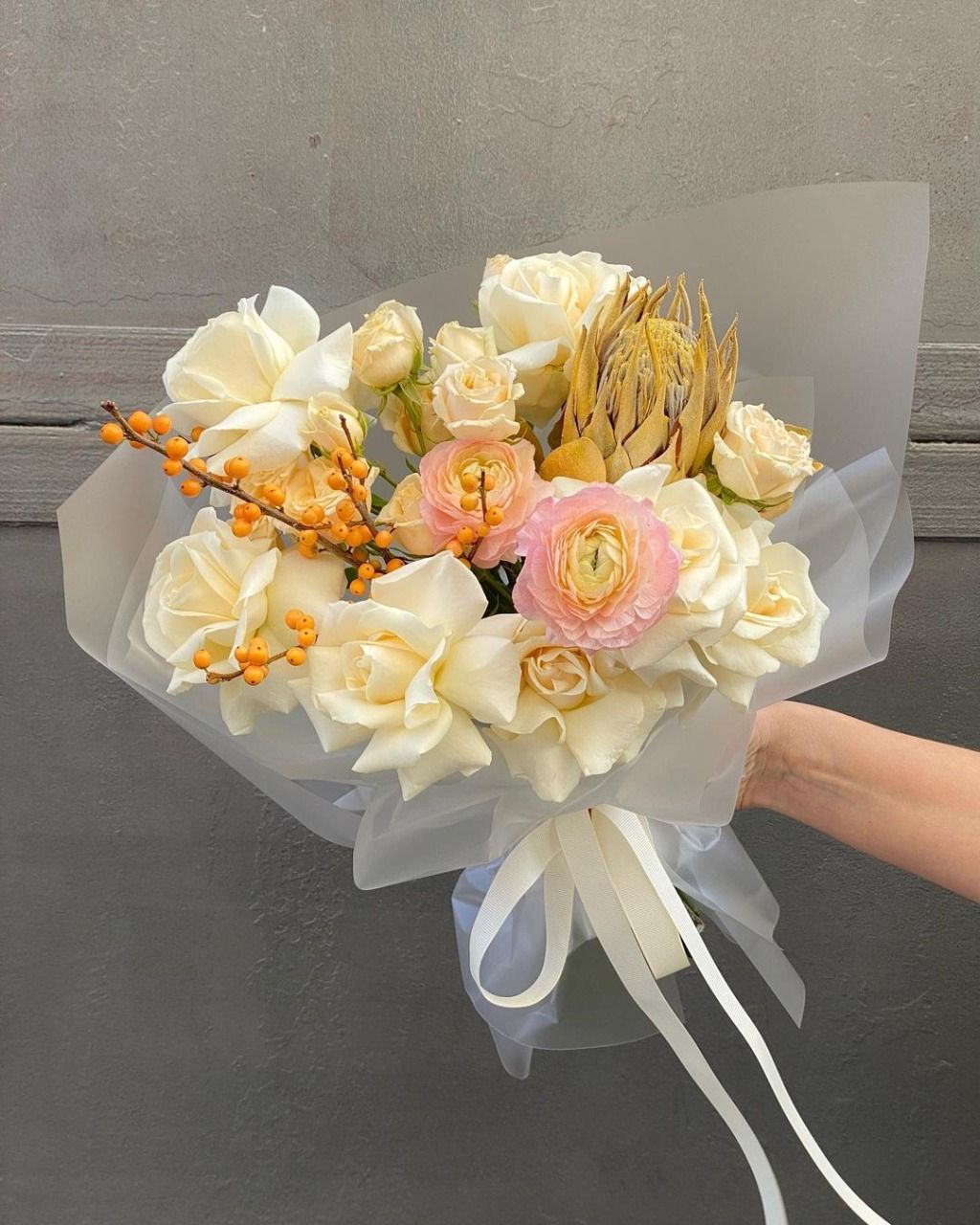 Букет "Осенняя нежность" из роз