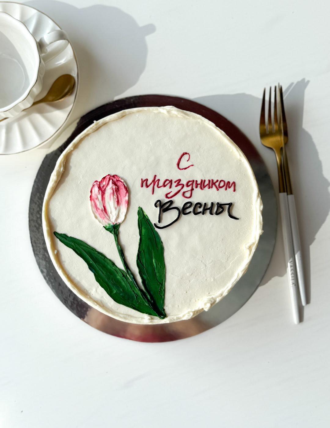 Бенто - торт L "С праздником Весны!"