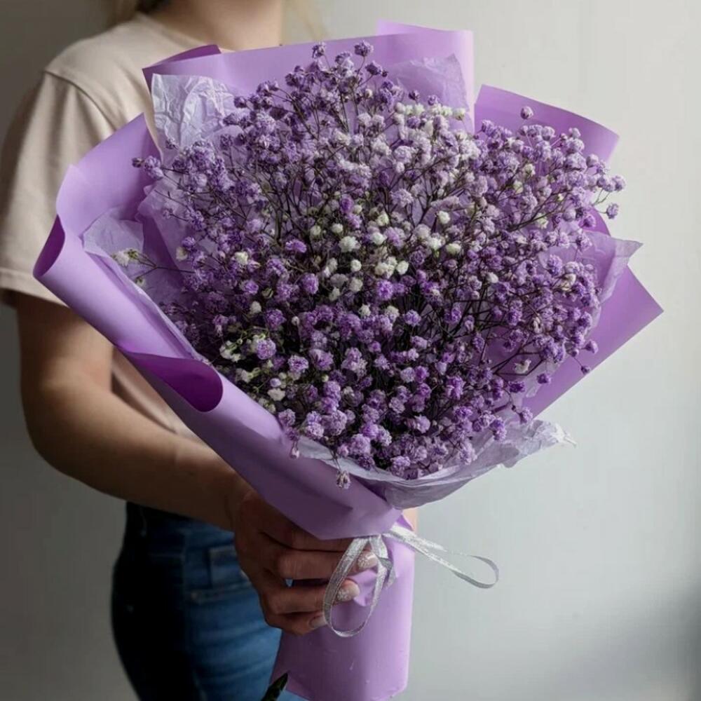 Букет из 3 сиреневых гипсофил 