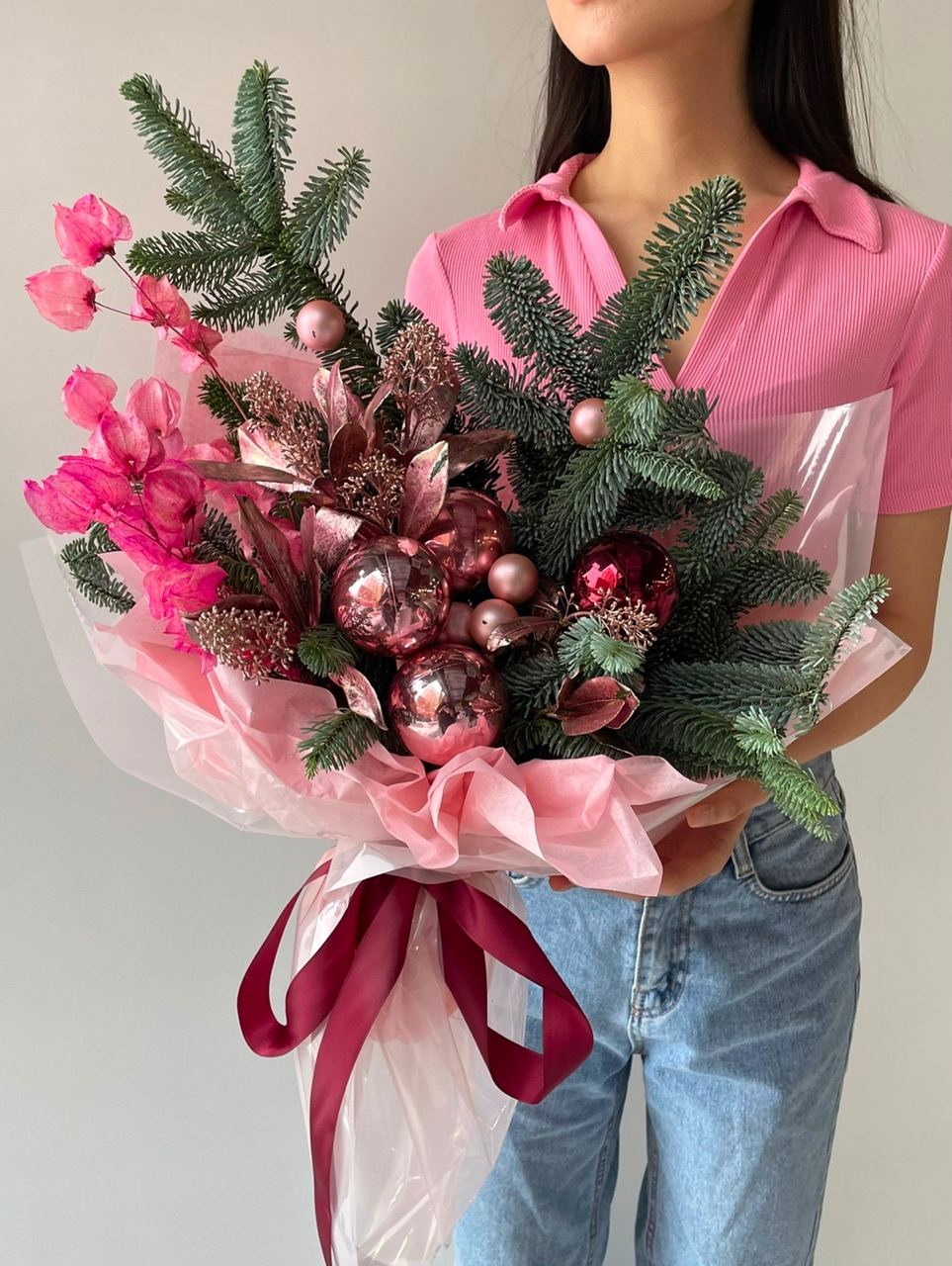 Новогодний букет "New Year" с нобилисом