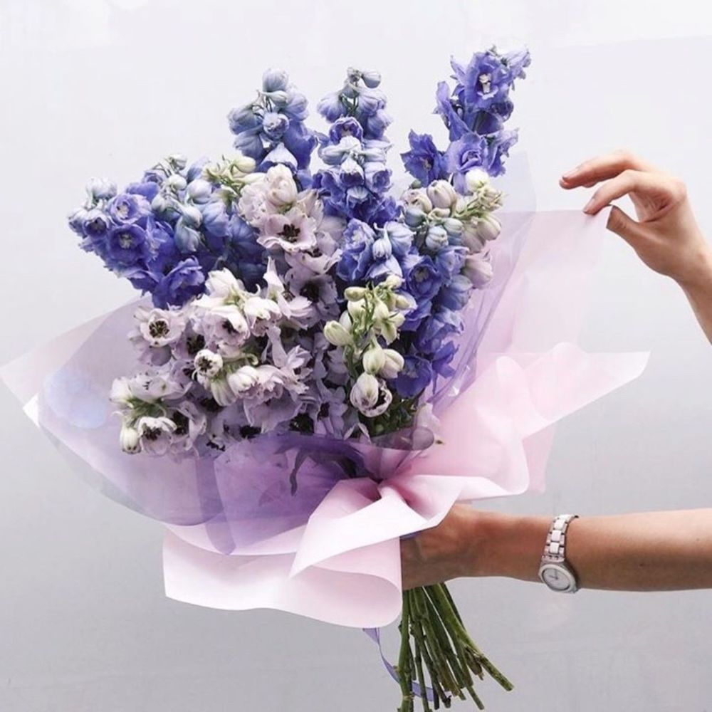 Букет из 15 дельфиниумов