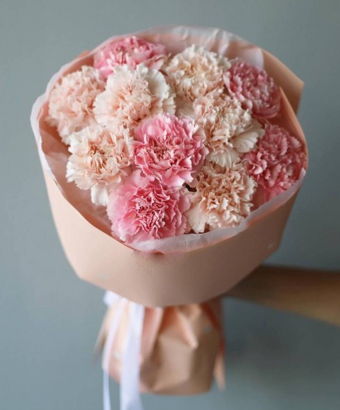 Букет из 11 нежных гвоздик микс