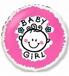 Шар - Baby Girl - круг 48 см