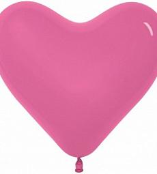 Латексный шар - Фуксия сердце - 35 см
