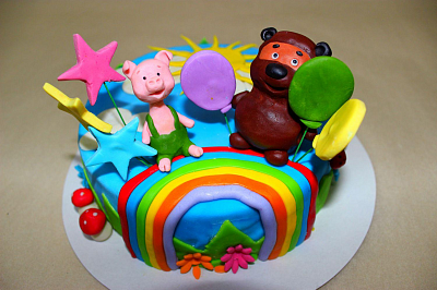 Торт "Винни Пух и Пятачок" 2