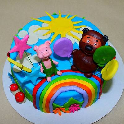 Торт "Винни Пух и Пятачок" 1