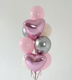 Сет шаров "Pink and Grey"