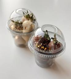 Клубника в стакане. Клубника в шоколаде в удобной упаковке