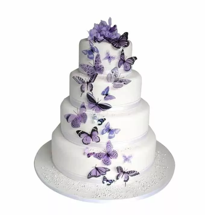 Свадебный торт "Бабочки в моем животе"