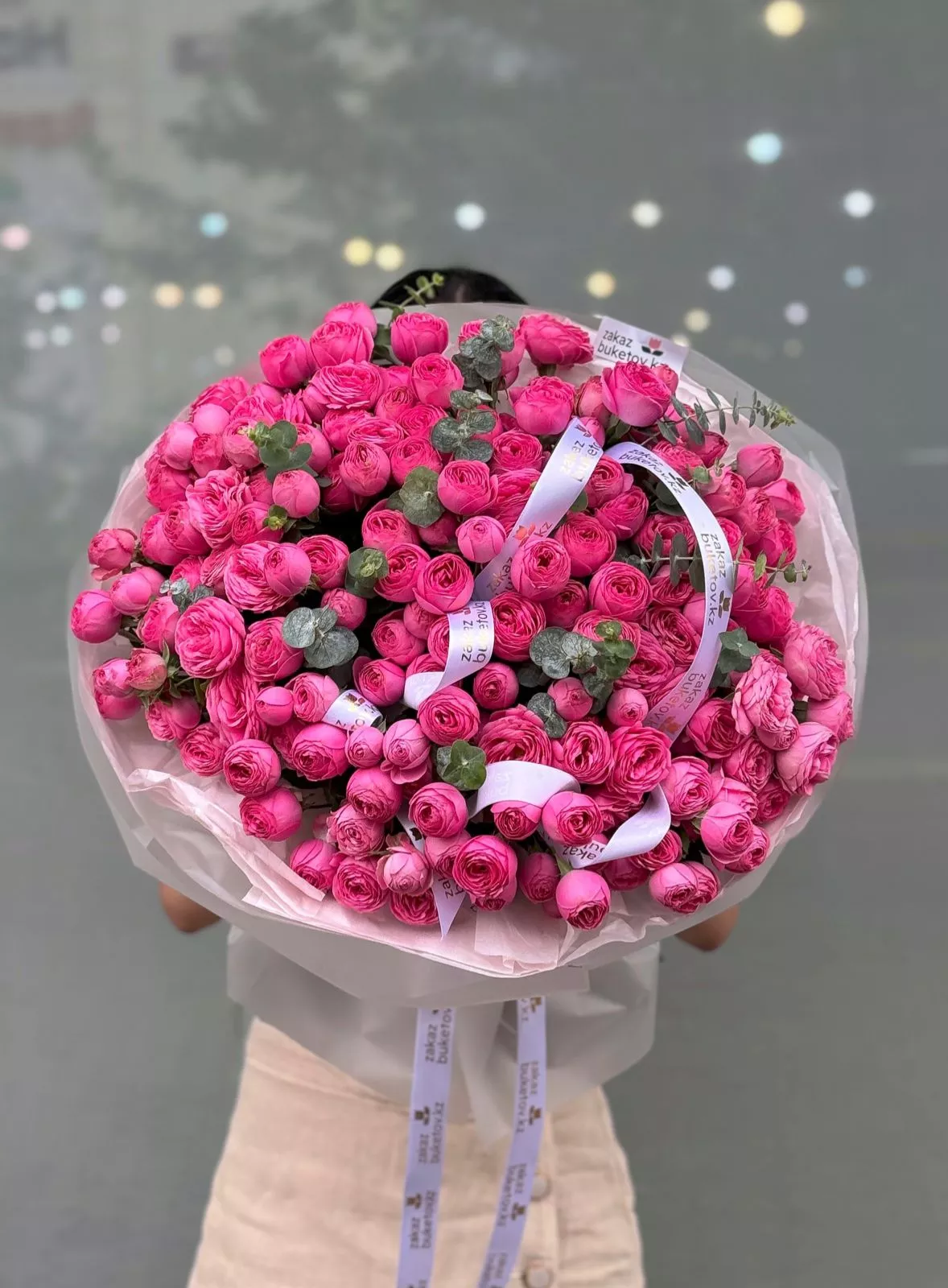 Букет "Жизель L"  из пионовидных роз