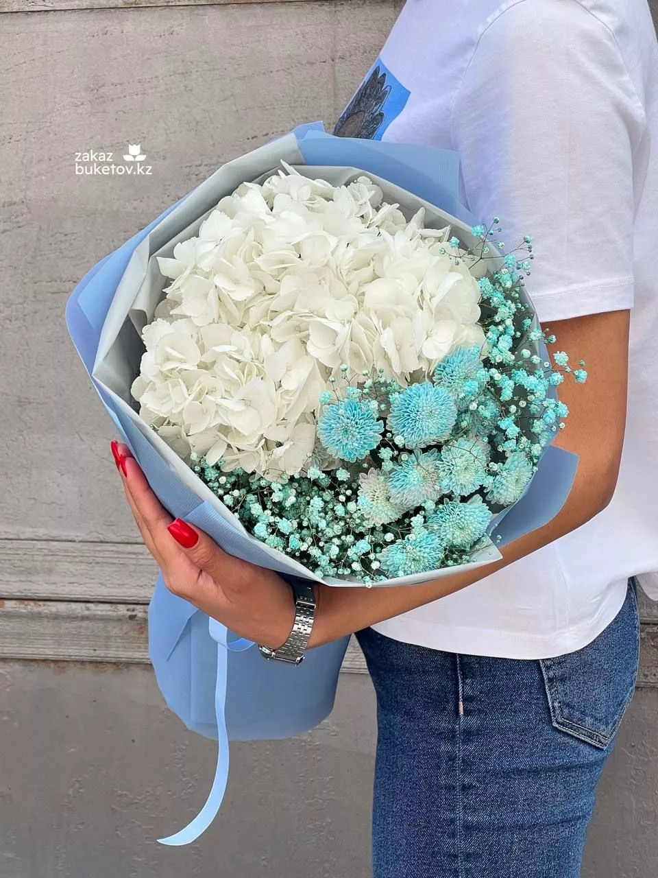 Букет "Голубая бусинка"