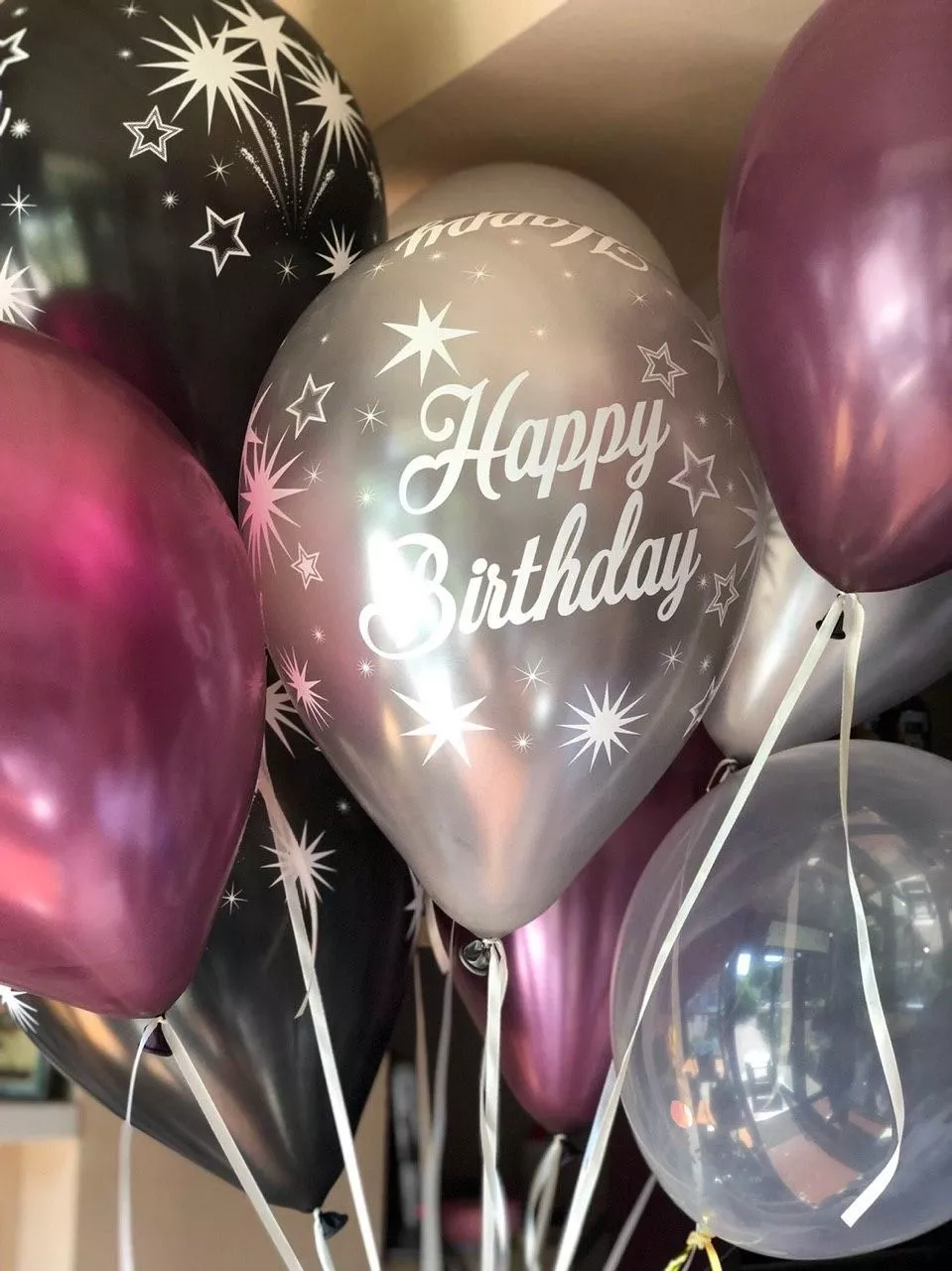 Композиция Happy Birthday в гамме "Glam Rock"
