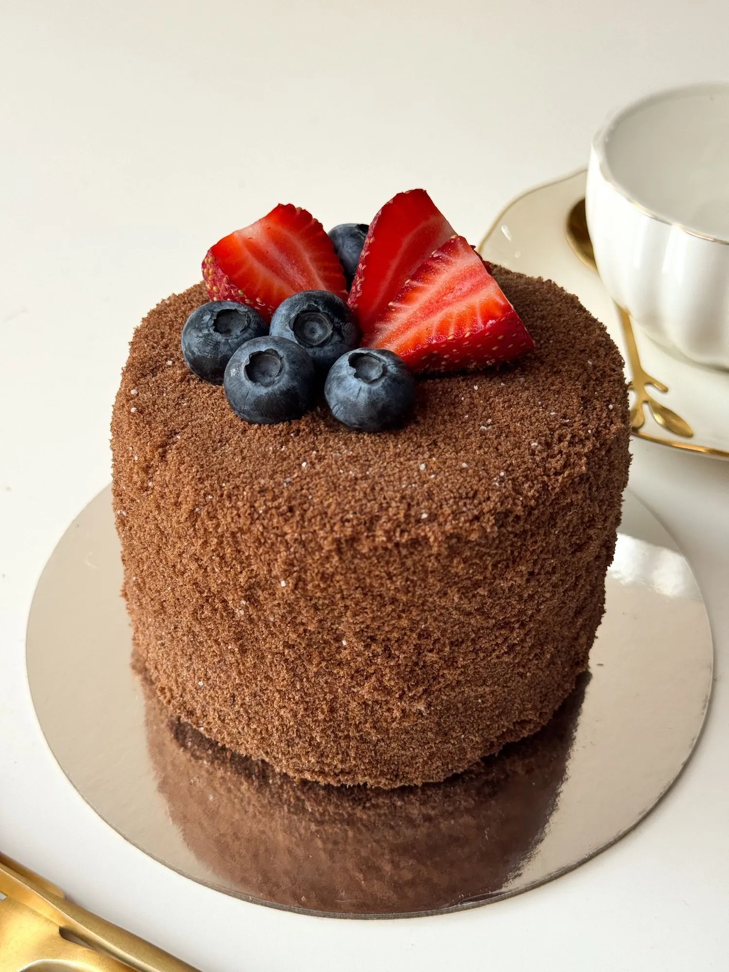 ПП Бенто-торт S с клубникой и черникой 350гр