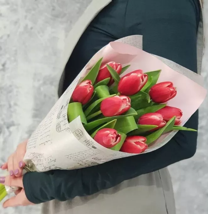 Букет из 9 голландских тюльпан