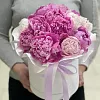 Букеты пионов в коробке