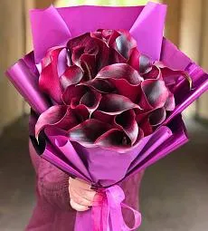 Букет из 19 красных калл