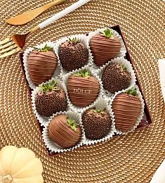 Клубничный бокс "Трюфель" клубника в молочном шоколаде