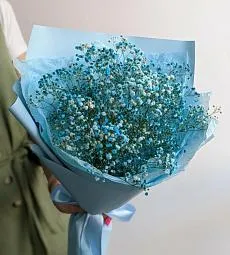 Букет из 3 голубых гипсофил 