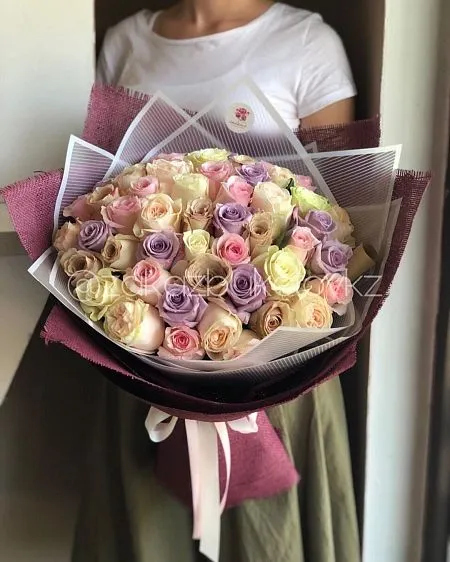 51 голландская роза нежный MIX 2