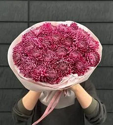 Букет "Персона" из хризантем бигуди