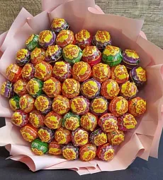 Букет из конфет "Big Gum" с chupa chups