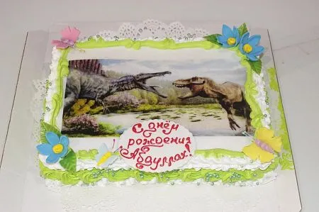 Фототорт "Динозавры" 1