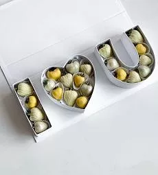 Клубничный бокс "I love you" White