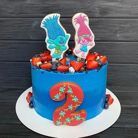 Торт "Веселые Тролли" 1