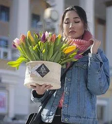 Букет "Весенняя капель" из тюльпан