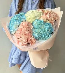 Букет из 5 Гортензий МОНО микс