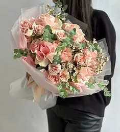 Букет "Daniela Pinky" из рози вакса