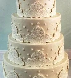 Свадебный торт "Кружевной"