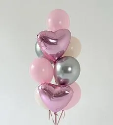 Сет шаров "Pink and Grey"