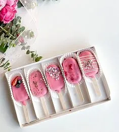 Набор эскимо "Розовое наслаждение" пирожные в итальянском шоколаде