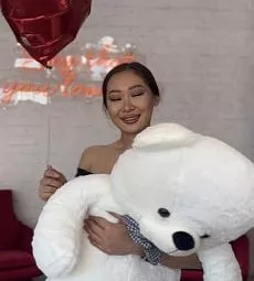 Подарочный набор "Teddy love" метровый мишка и шарик