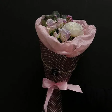 Mini 2.0 букет из гвоздик, хризантем  и роз 2