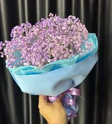 Букет из 3 фиолетовых гипсофил 