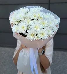 Букет "Звонок" из кустовых хризантем