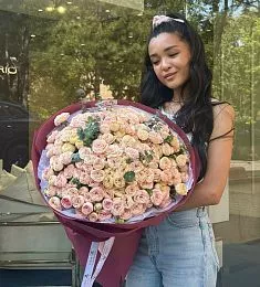 Букет "Джелато" из пионовидных спрей роз